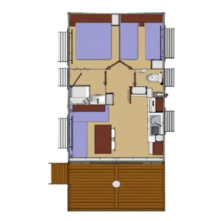Mobil Confortable Avec Terrasse - 6 Pers. - Api-1-52-2169 Kemp